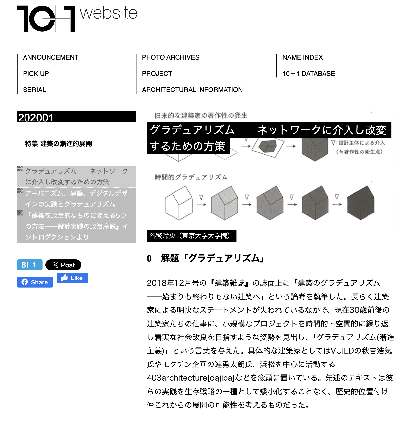 2020.01[論考]グラデュアリズム──ネットワークに介入し改変するための方策:10+1 website